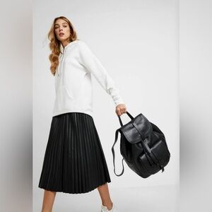 MADEWELL $228 The Transport Rucksack in Black  Leather LNC w
